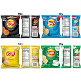 Potato Chips, 4 Flavor Variety Pack, 1 Oz Single Serve Bags, (40 Pack)