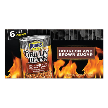 Bush's Grillin' Beans (6-Pack, 22 oz Each) | Bourbon & Brown Sugar Flavor Bush's Best