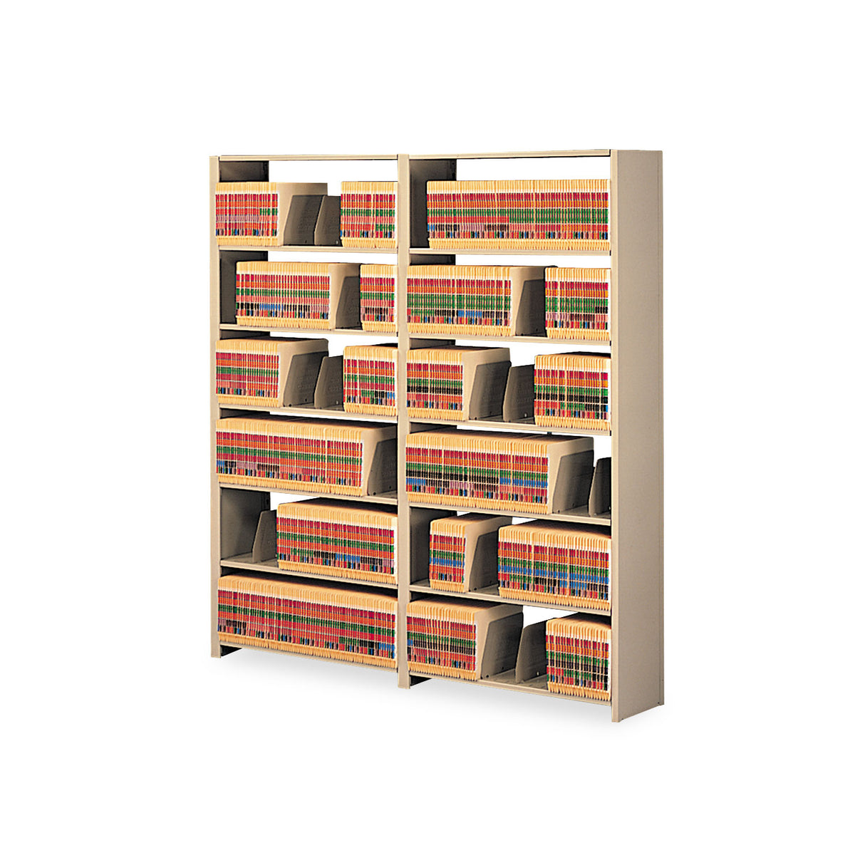 Tennsco Snap-Together Six-Shelf Closed Add-On, Steel, 48w x 12d x 76h, Sand (127648ACSD)