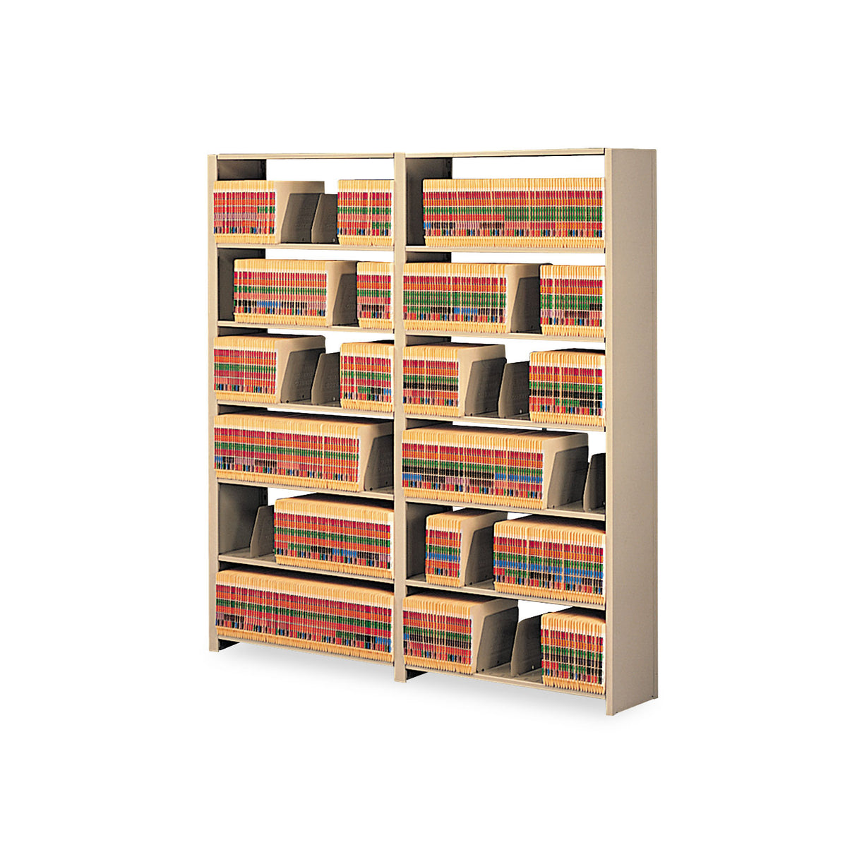 Tennsco Snap-Together Steel Seven-Shelf Closed Starter Set, 48w x 12d x 88h, Sand (128848PCSD)