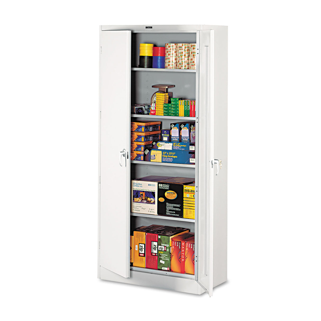 Tennsco 78" High Deluxe Cabinet, 36w x 18d x 78h, Light Gray (1870LGY)