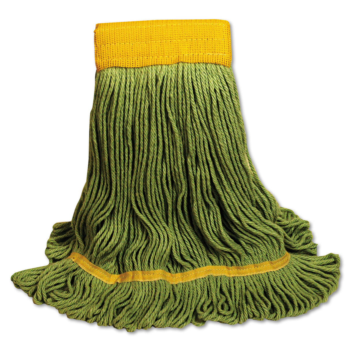 BoardwalkÂ® EcoMop Looped-End Mop Head, Recycled Fibers, Large, Green (BWK1200LEA)
