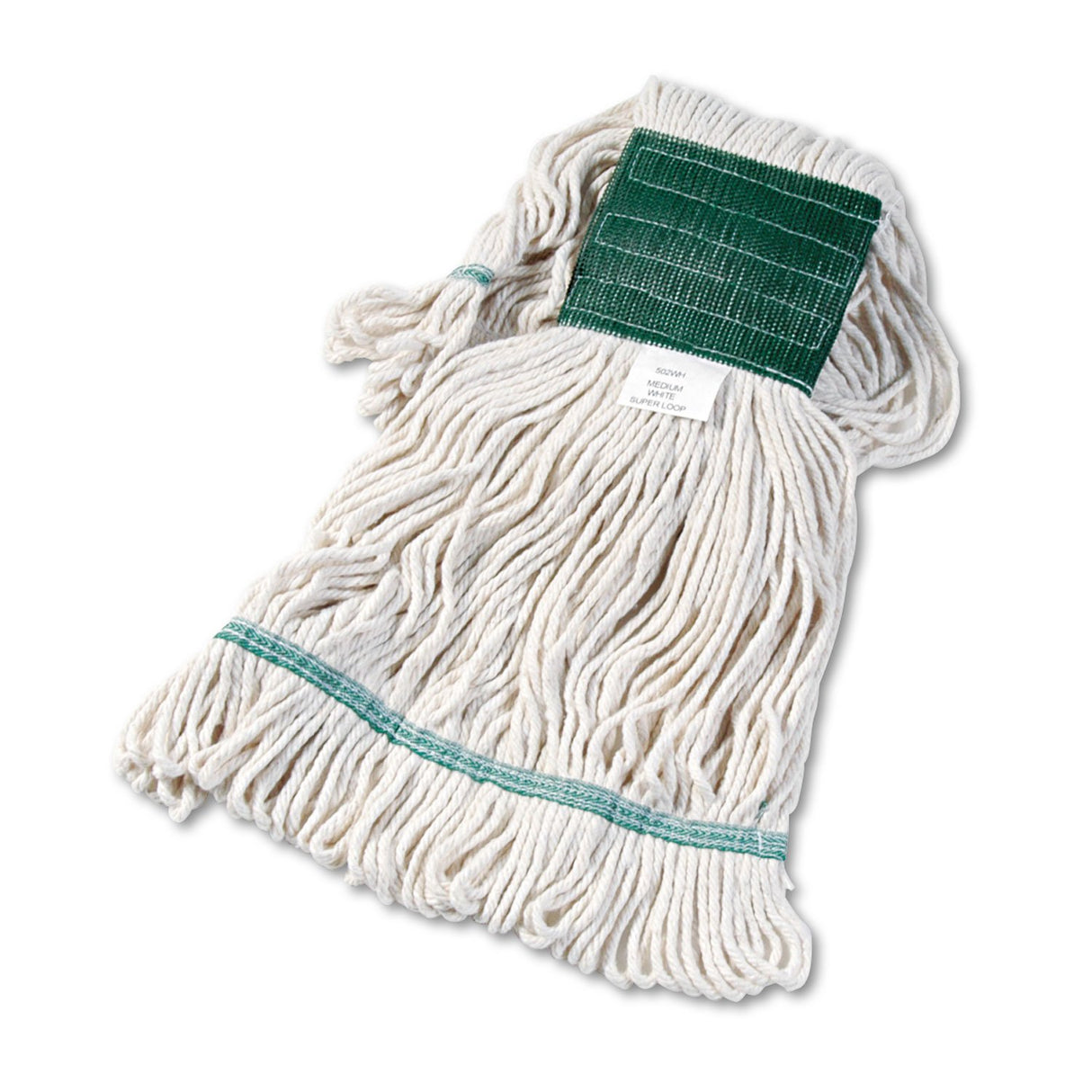 BoardwalkÂ® Super Loop Wet Mop Head, Cotton/Synthetic, Medium, White (BWK502WHEA)