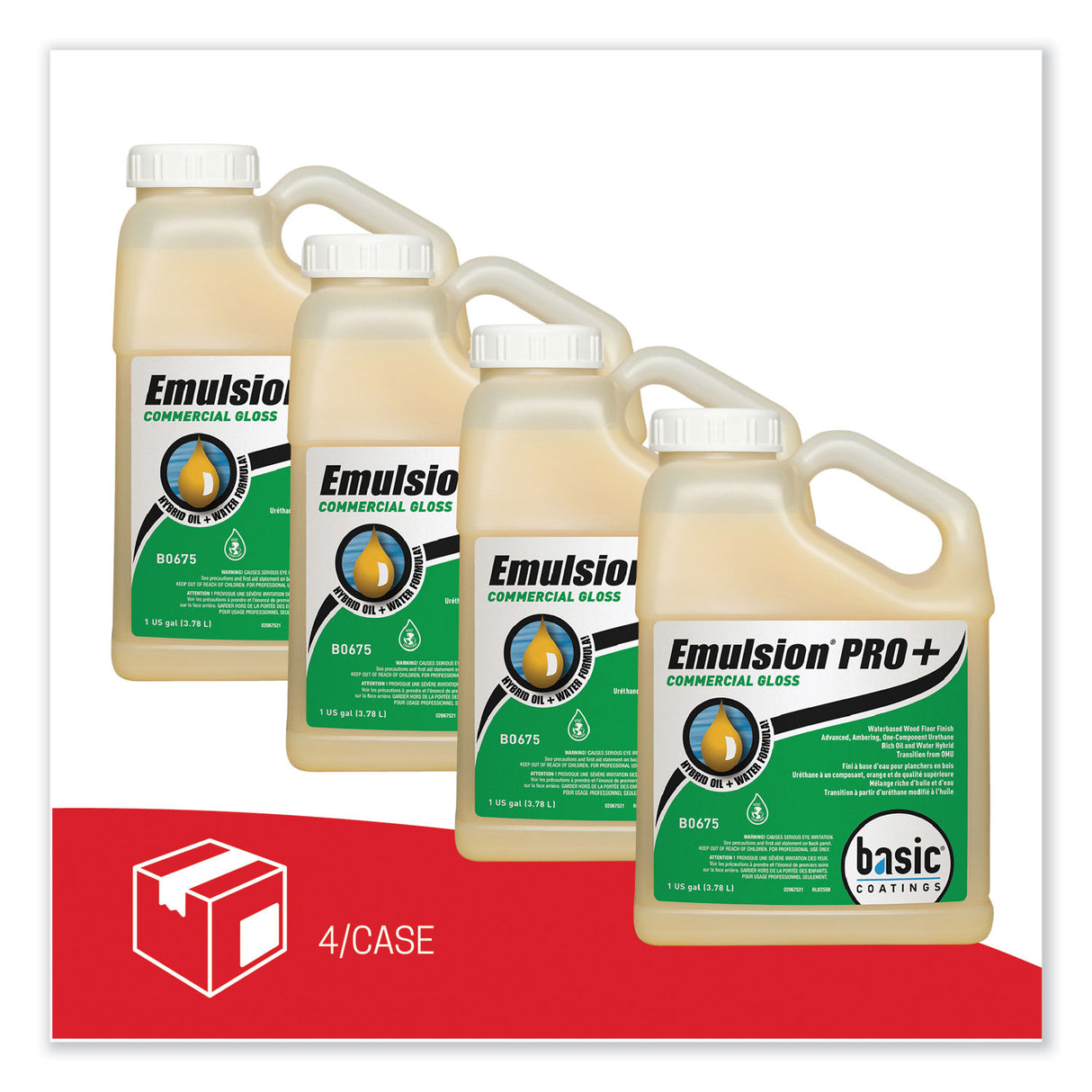 Betco Emulsion Pro+ Floor Finish and Sealer, 1 gal Bottle, 4/Carton (B06754312)
