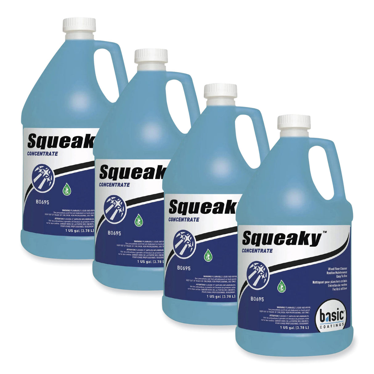 Betco Squeaky Concentrate Floor Cleaner, Characteristic Scent, 1 gal Bottle, 4/Carton (B06950412)