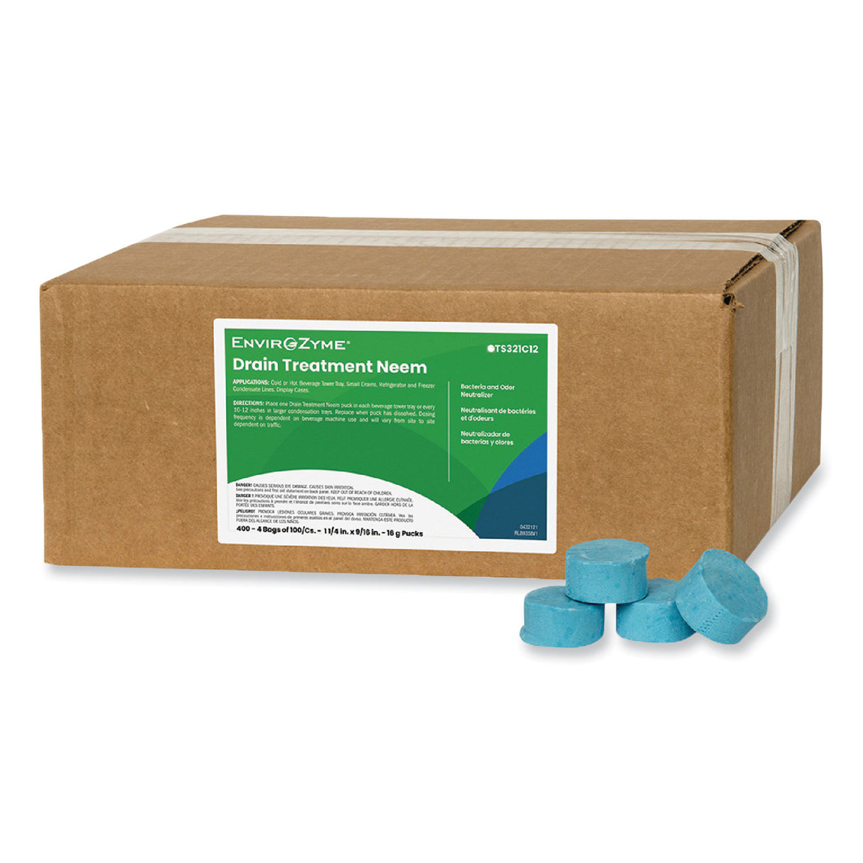 Betco FOG Puck Small Drain Treatment Neem, 8 oz, 400/Carton (Z321C1200)
