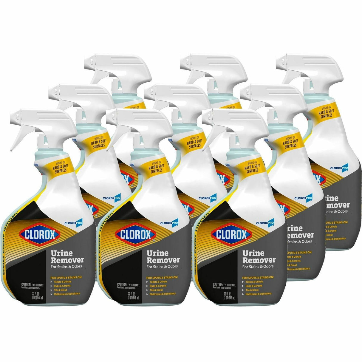 CloroxPro Urine Remover for Stains and Odors, 32 oz Spray Bottle, 9/Carton (31036CT)