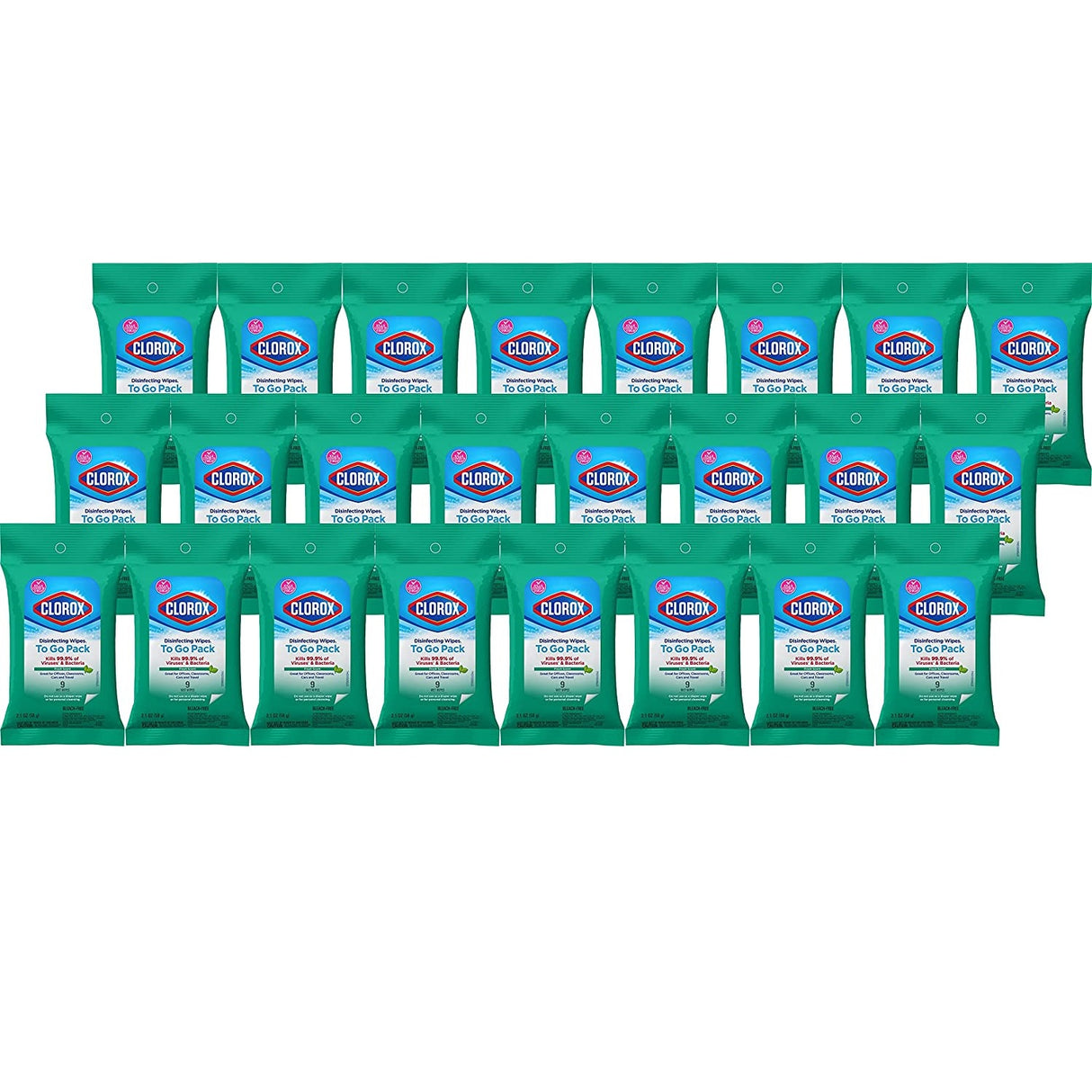 Clorox On The Go Bleach-Free Disinfecting Wipes (60133CT)