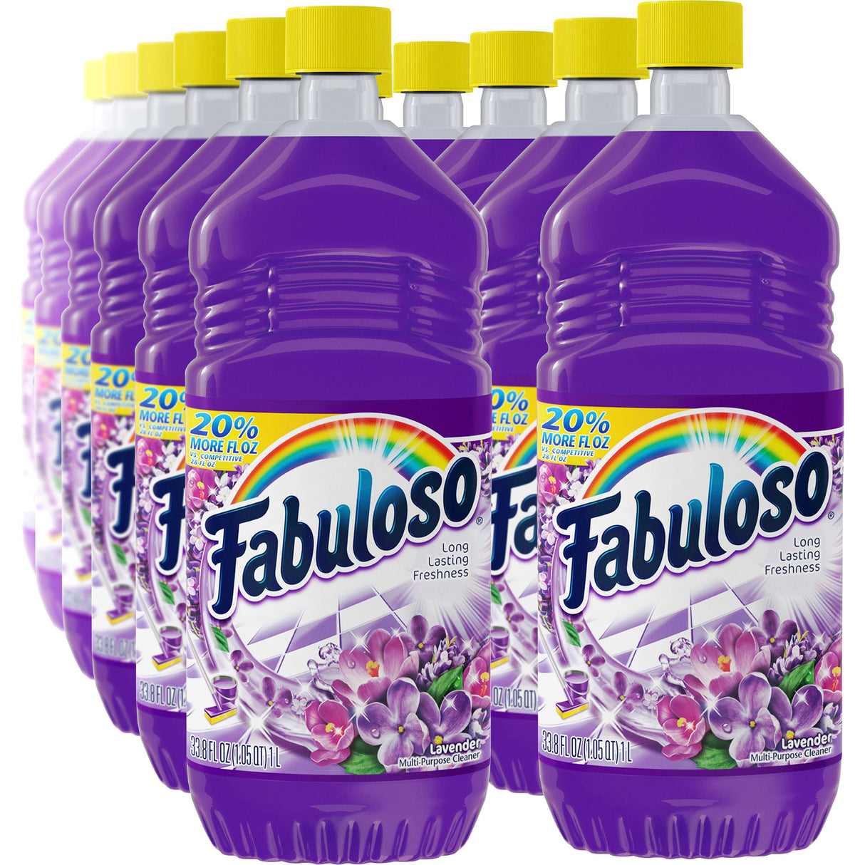 FabulosoÂ® All-Purpose Cleaner, Lavender Scent, 33.8 oz., 12 Bottles (153096CT)