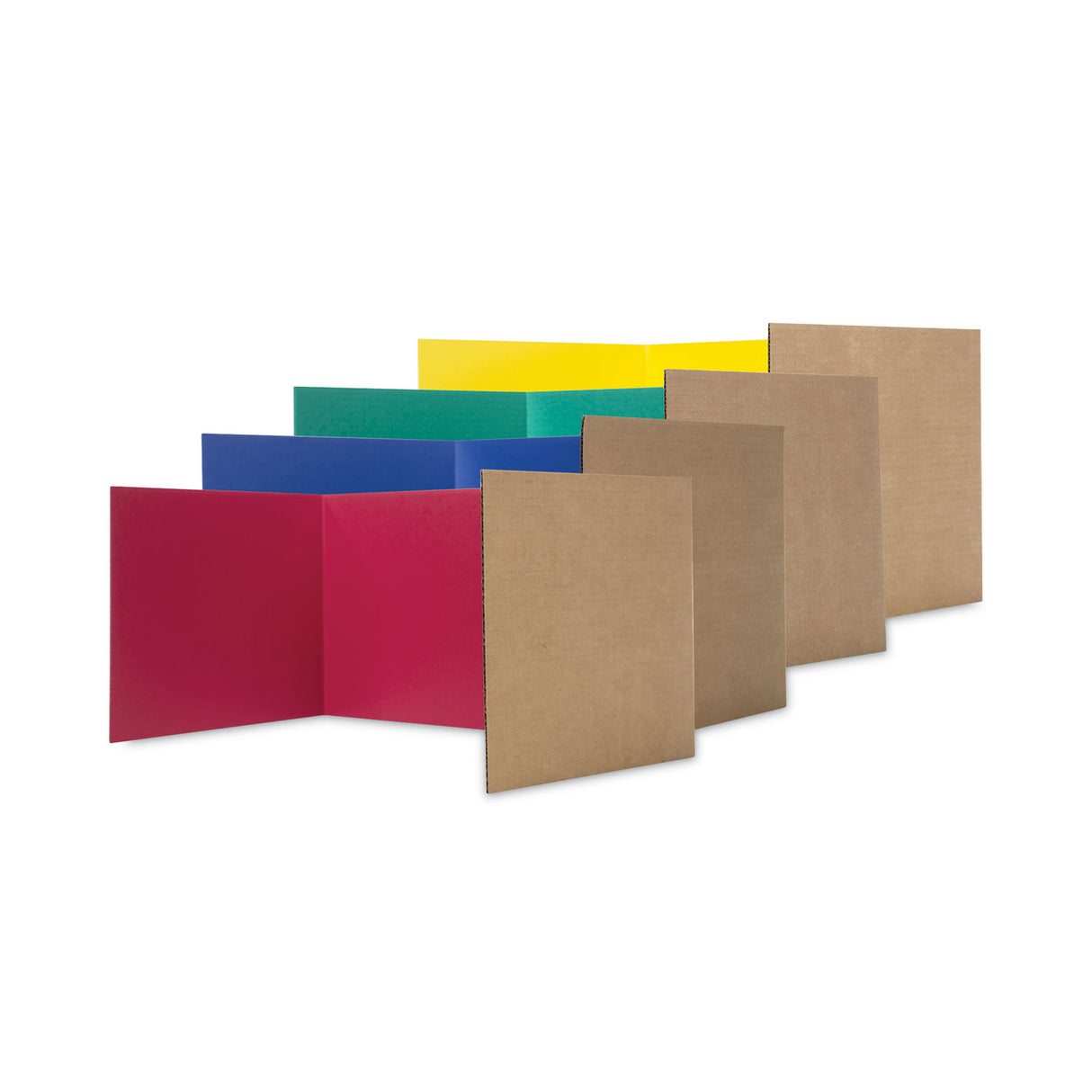 Flipside Study Carrel, 48 x 18, Assorted Colors, 24/Pack (61849)