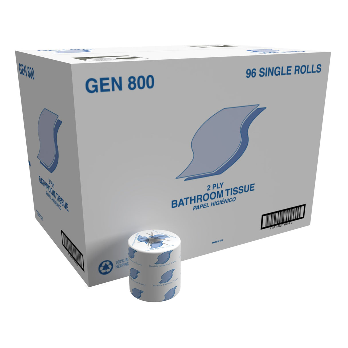 GENÂ® Standard Toilet Paper, 2-Ply, 420 Sheets, 96 Rolls (GEN800)