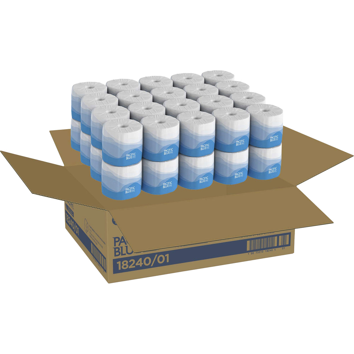 Georgia Pacific Professional Pacific Blue Select Embossed Bathroom Tissue in Dispenser Box, Septic Safe, 2-Ply, White, 550 Sheets/Roll, 40 Rolls/Carton (1824001)