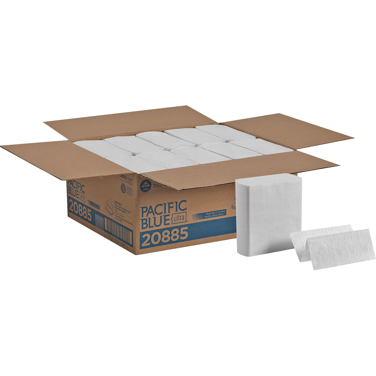 Pacific Blueâ„¢ Ultra Z-Fold Paper Towels, 1-Ply, White, 2600 Towels (20885)