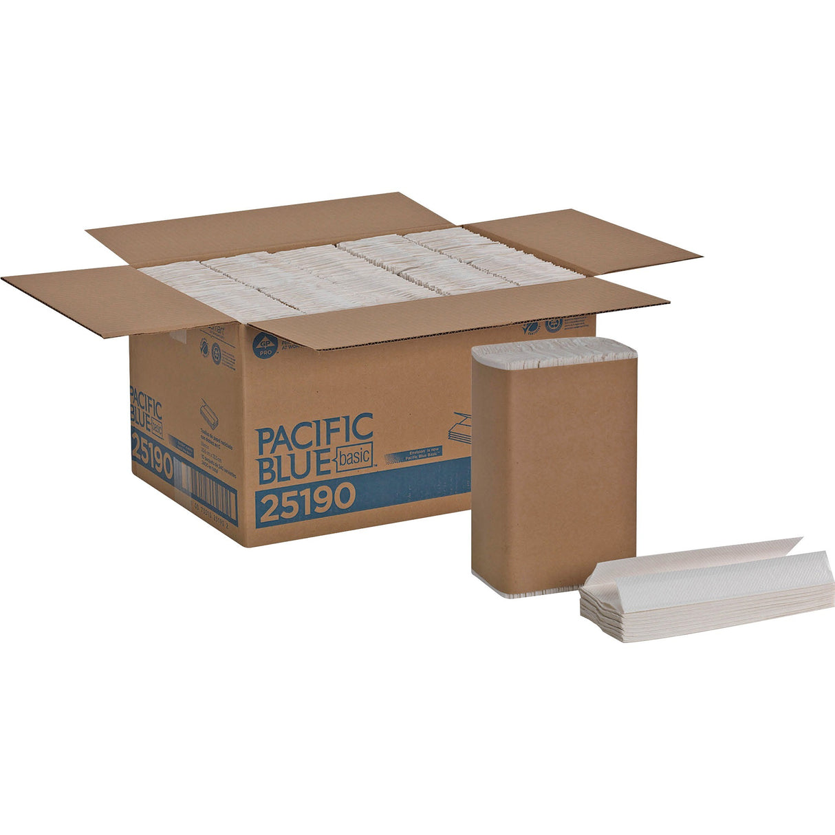 Pacific Blueâ„¢ Basic C-Fold Paper Towels, 1-Ply, White, 2400 Towels (25190)