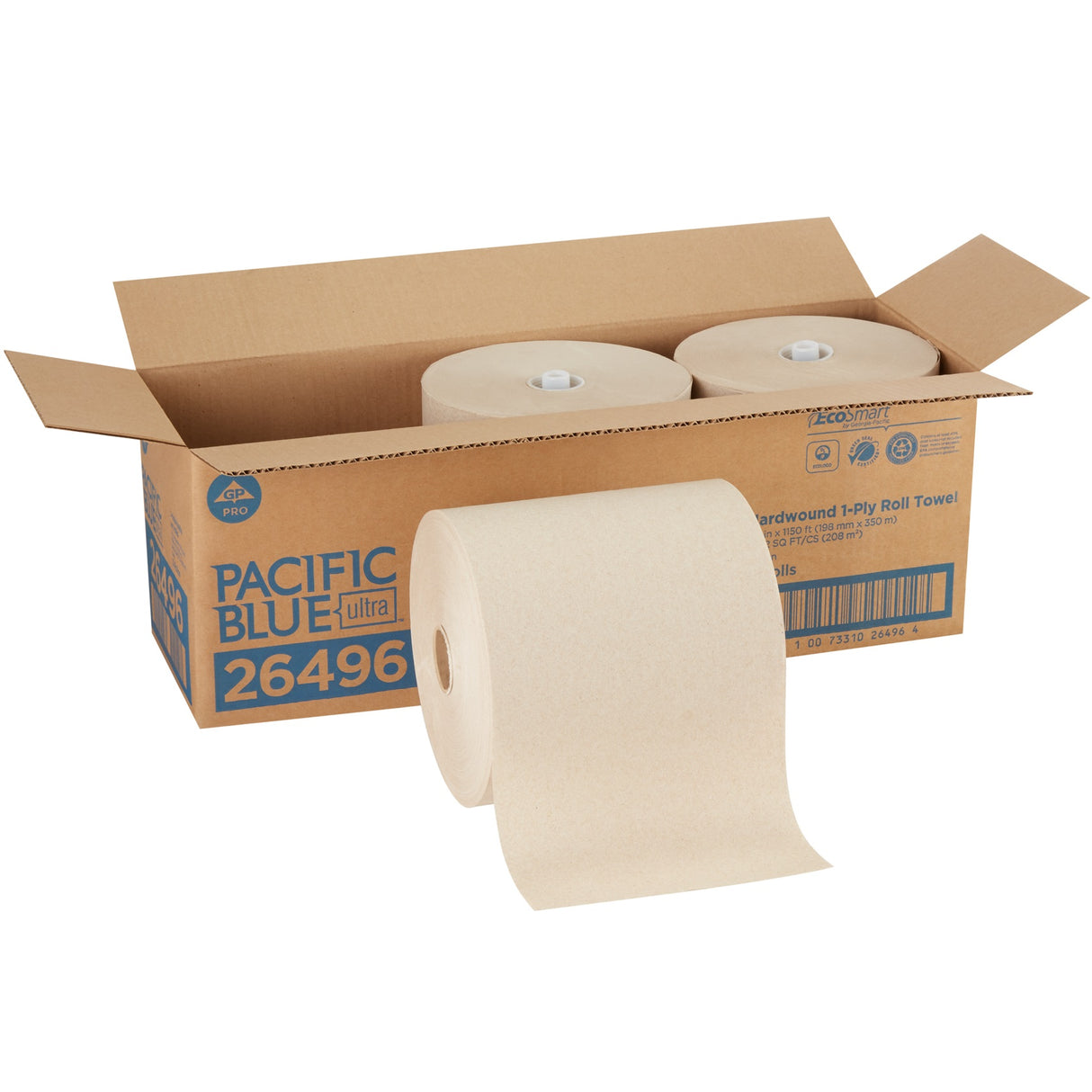 Pacific BlueÂ® Ultra Hardwound Paper Towels, Brown, 1,150-ft, 3 Rolls (26496)