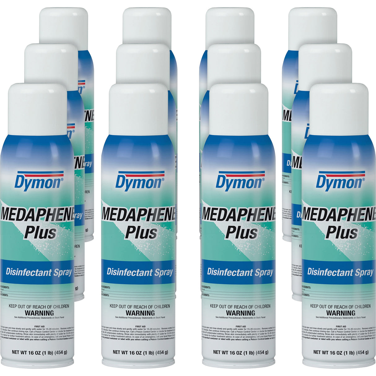 Dymon Medaphene Plus Disinfectant Spray, 15.5 oz Aerosol Spray, 12/Carton (35720)