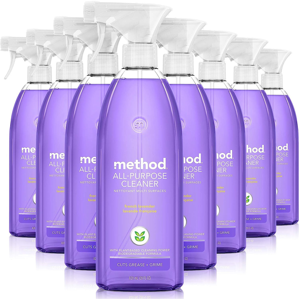 Method All Surface Cleaner, French Lavender, 28 oz Spray Bottle, 8/Carton (00005CT)