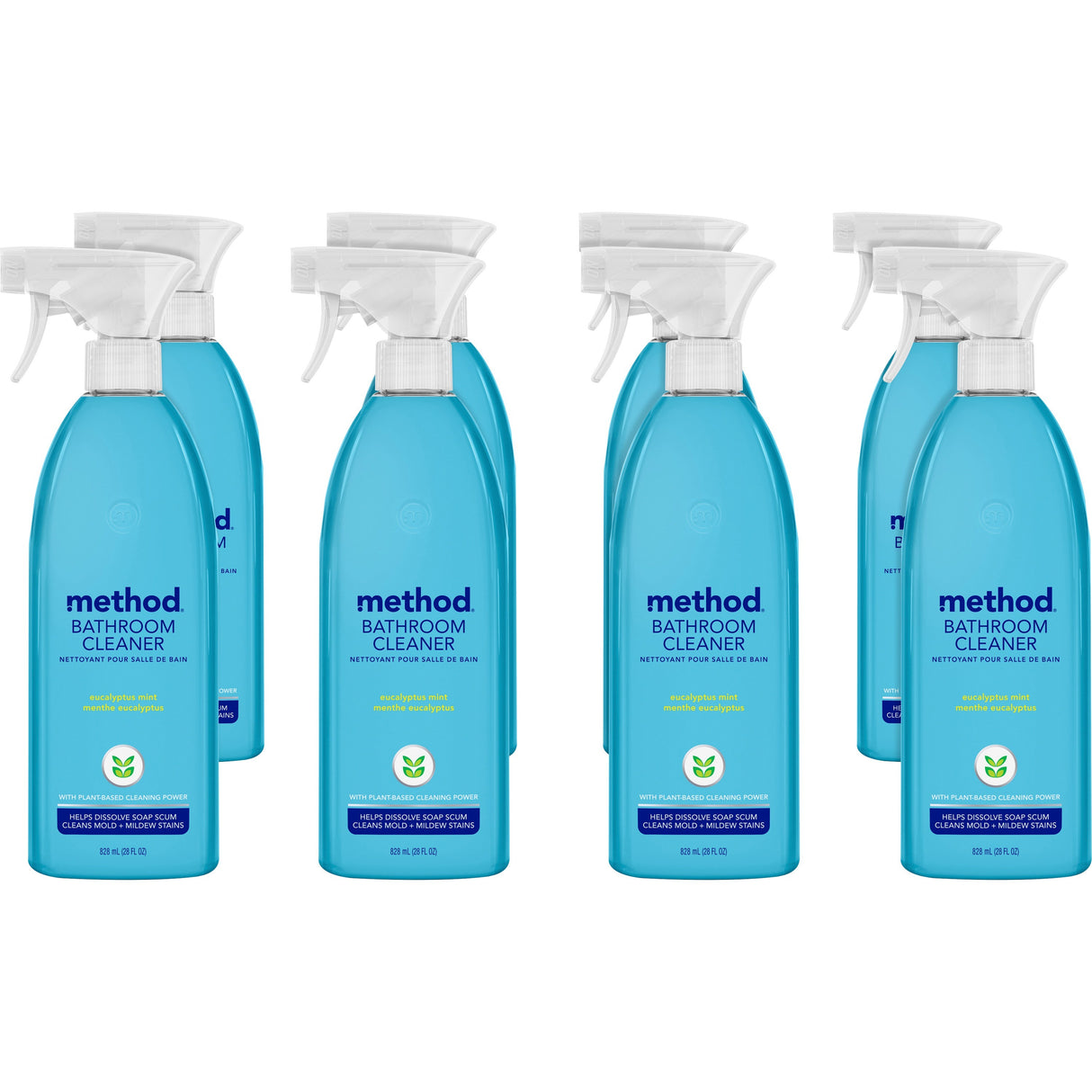 Tub and Tile Bathroom, Eucalyptus Mint, 28 oz Spray Bottle, 8/Carton