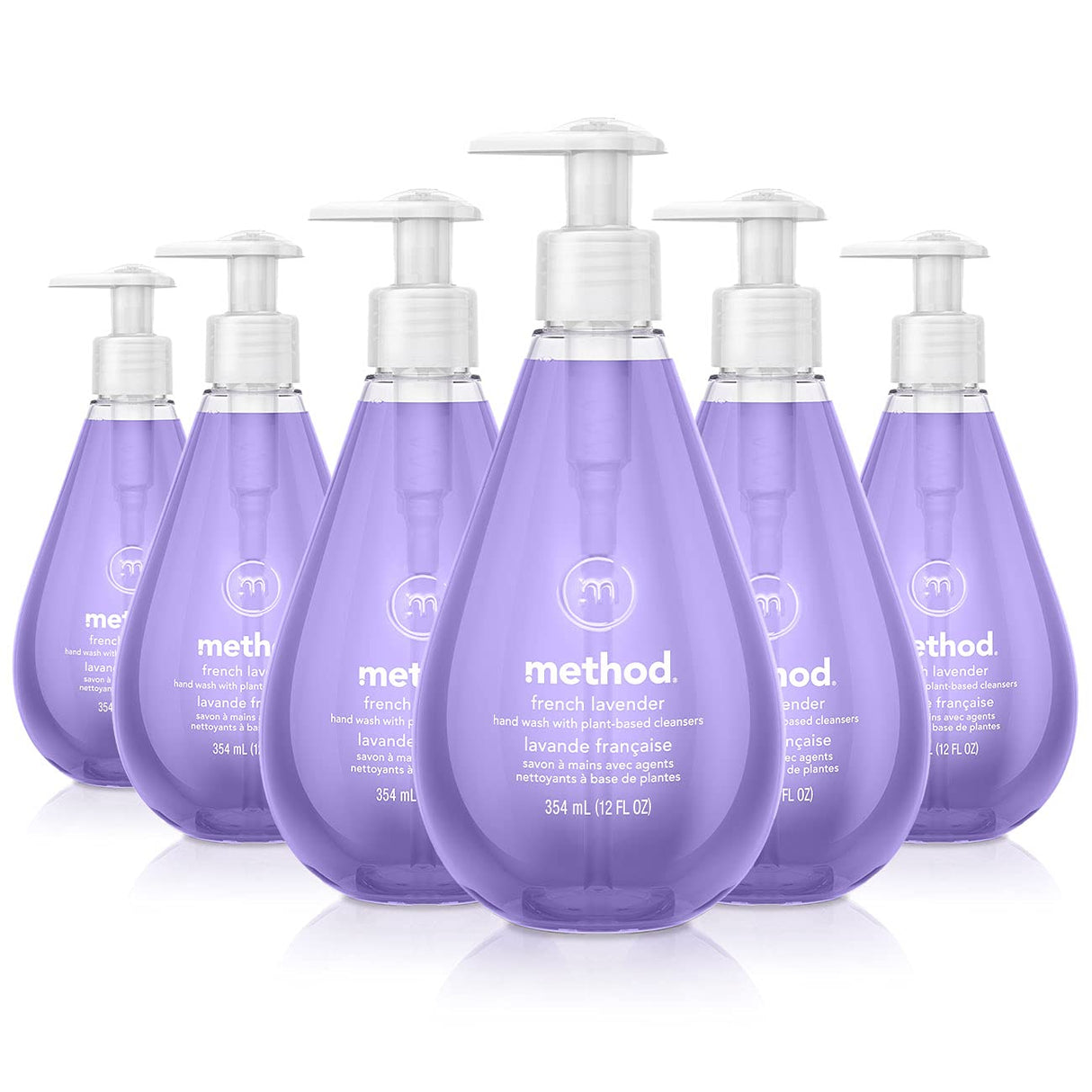 MethodÂ® Gel Hand Wash, French Lavender, 12 oz Pump Bottle, 6 Bottles (00031CT)