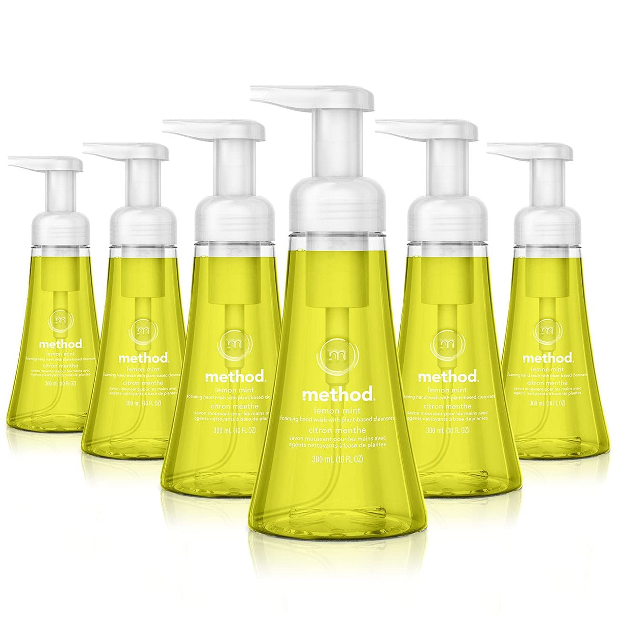 Method Foaming Hand Wash, Lemon Mint, 10 oz Pump Bottle, 6/Carton (01162CT)