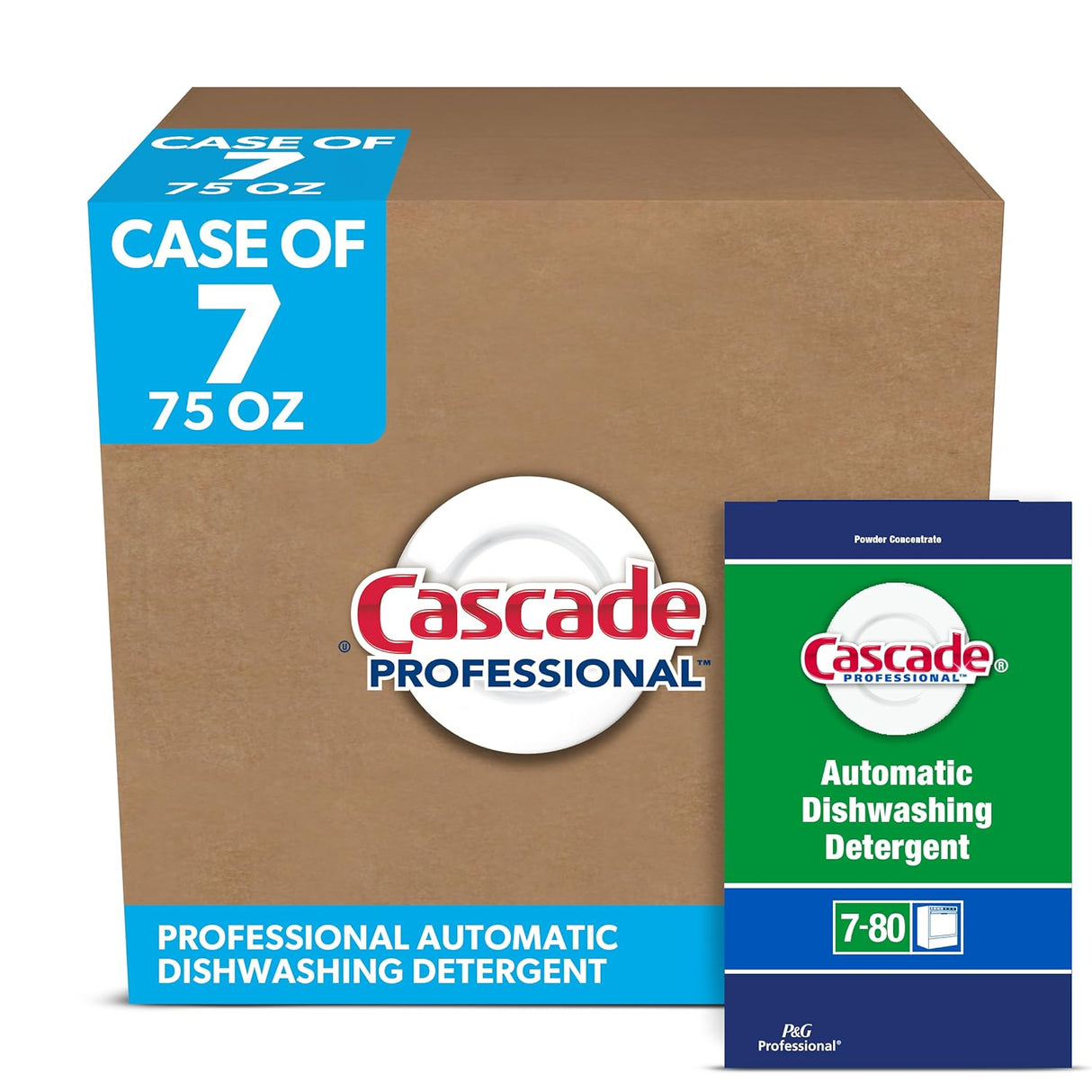 Cascade Automatic Dishwasher Detergent Powder, Fresh Scent, 75 oz Box, 7/Carton (59535CT)