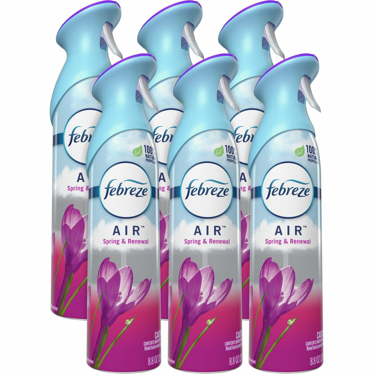 Febreze AIR, Spring and Renewal, 8.8 oz Aerosol, Spray, 6/Carton (96254)