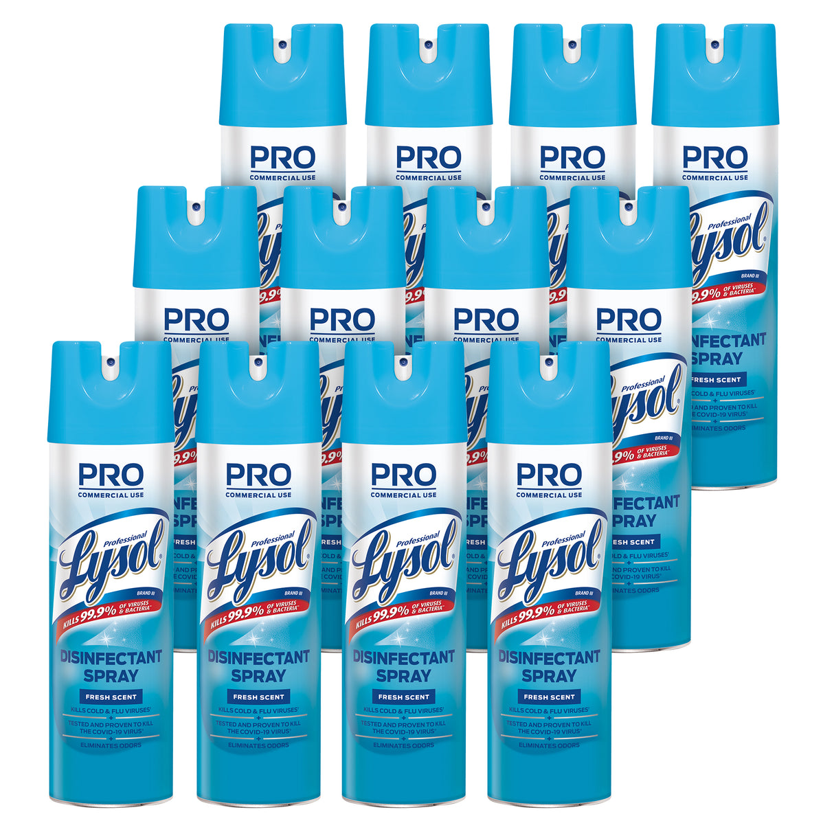 LysolÂ® Pro Disinfectant Spray, Fresh Scent, 12 Aerosol Cans (04675CT)