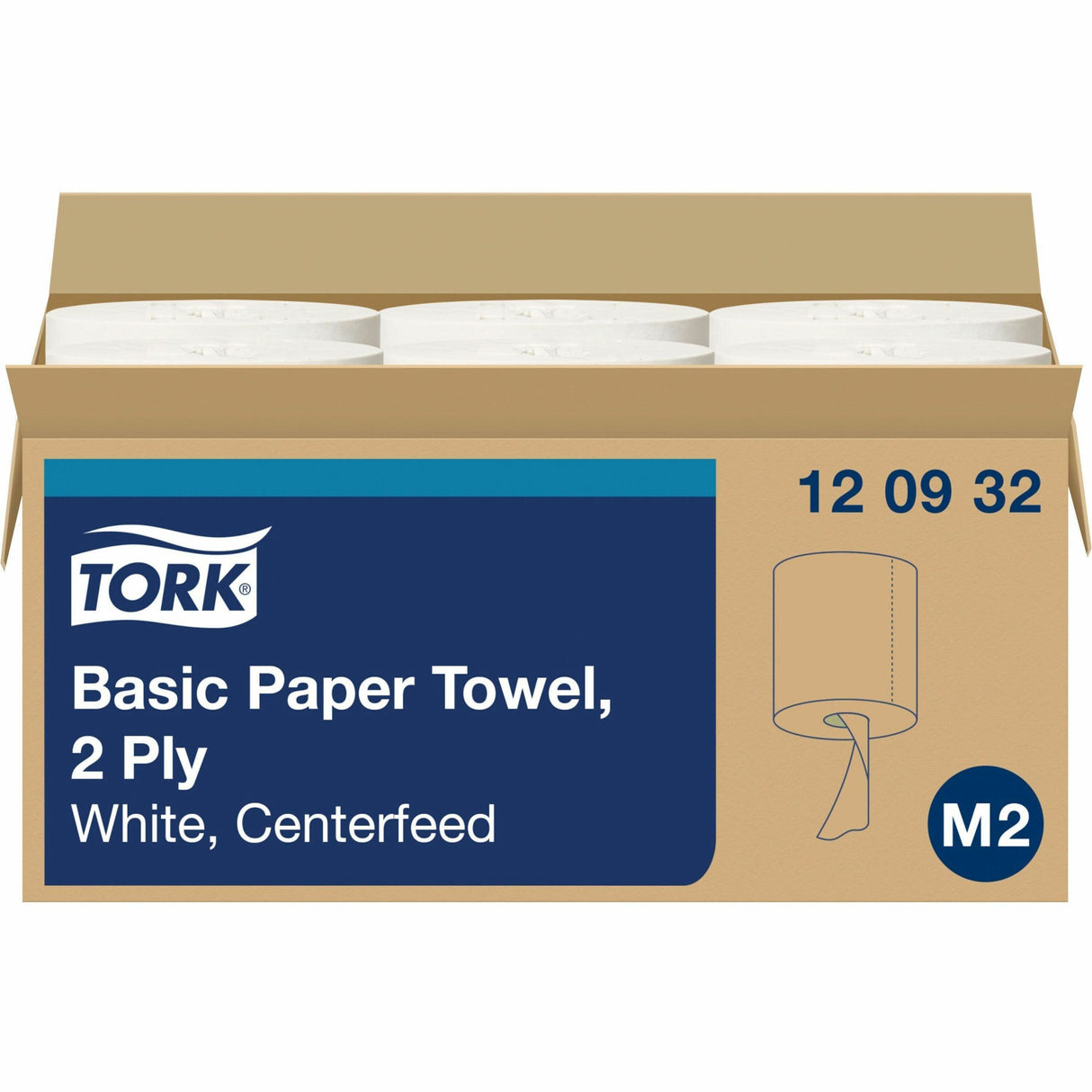 TorkÂ® Center-Pull Paper Towels, 2-Ply, White, 6 Rolls (120932)