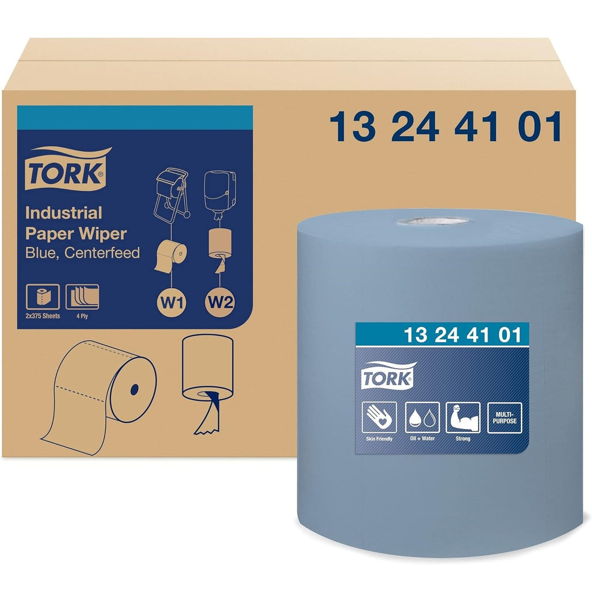 TorkÂ® Industrial Centerfeed Paper Wipers, 2 Rolls (13244101)