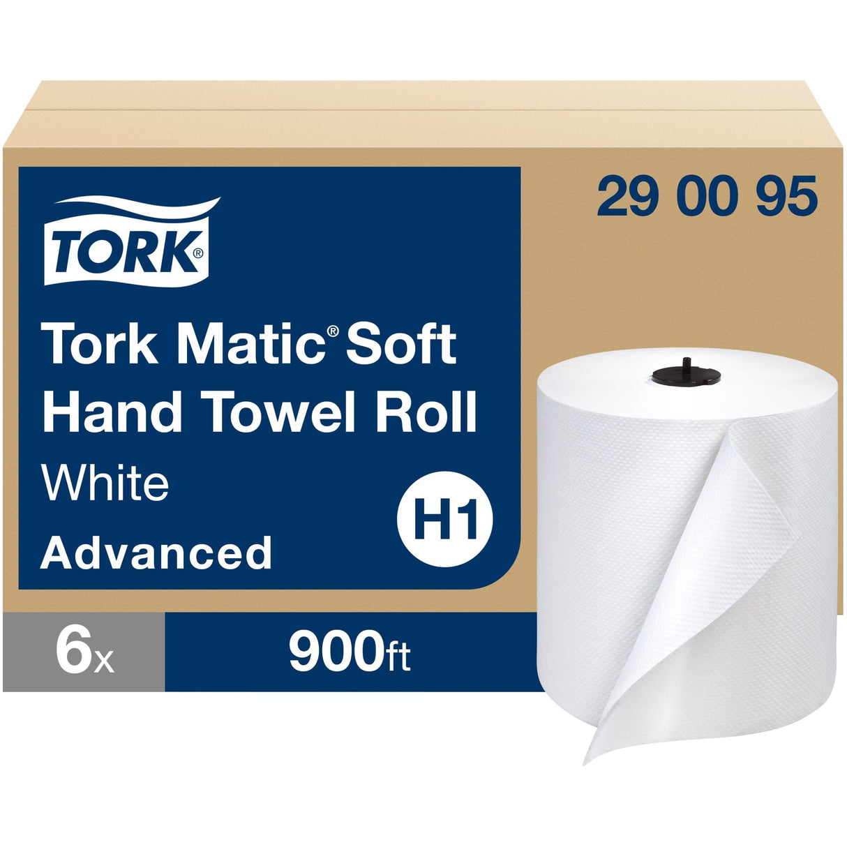 TorkÂ® Matic Hardwound Roll Paper Towels, White, 900-ft., 6 Rolls (290095)