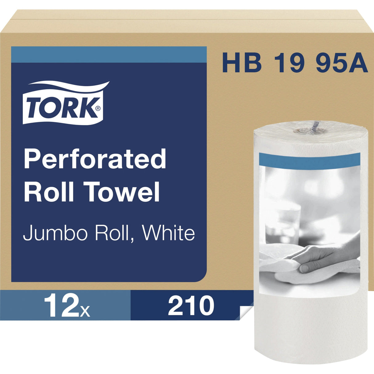 TorkÂ® Kitchen Paper Towels, 2-Ply, 210 Sheet, 12 Rolls (HB1995A)