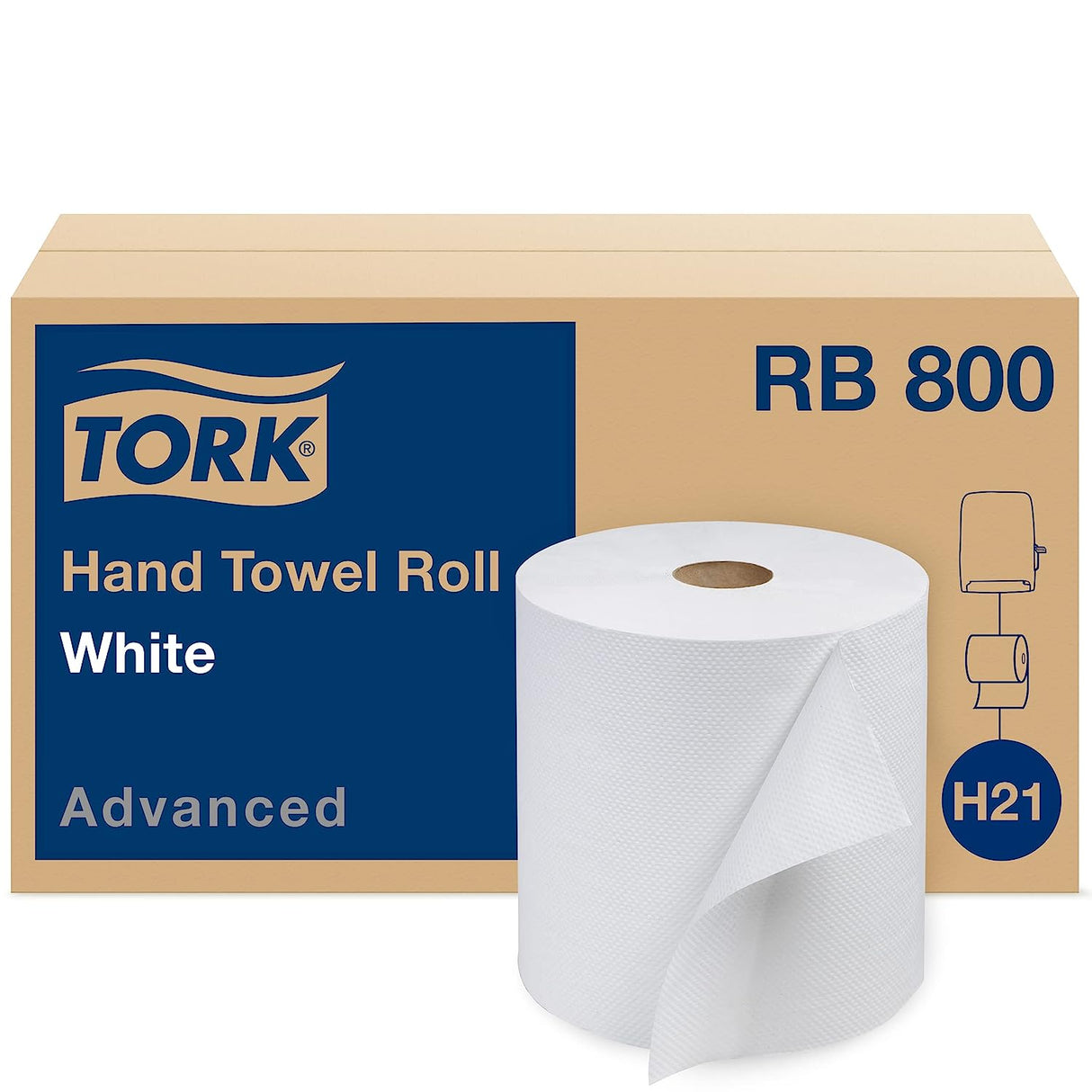 TorkÂ® Advanced Hardwound Roll Paper Towels, White, 800-ft., 6 Rolls (RB800)