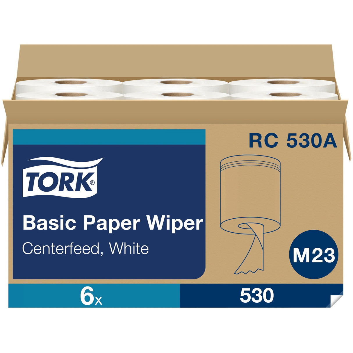 TorkÂ® Universal Center-Pull Paper Towels, 2-Ply, White, 6 Rolls (RC530)