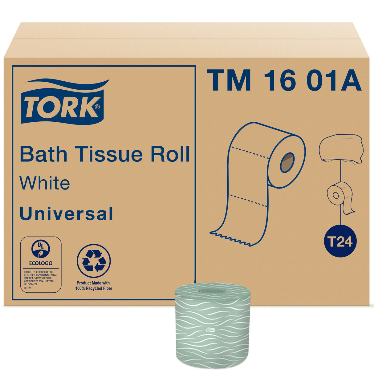TorkÂ® Universal Toilet Paper, 2-Ply, White, 500 Sheets, 48 Rolls (TM1601A)