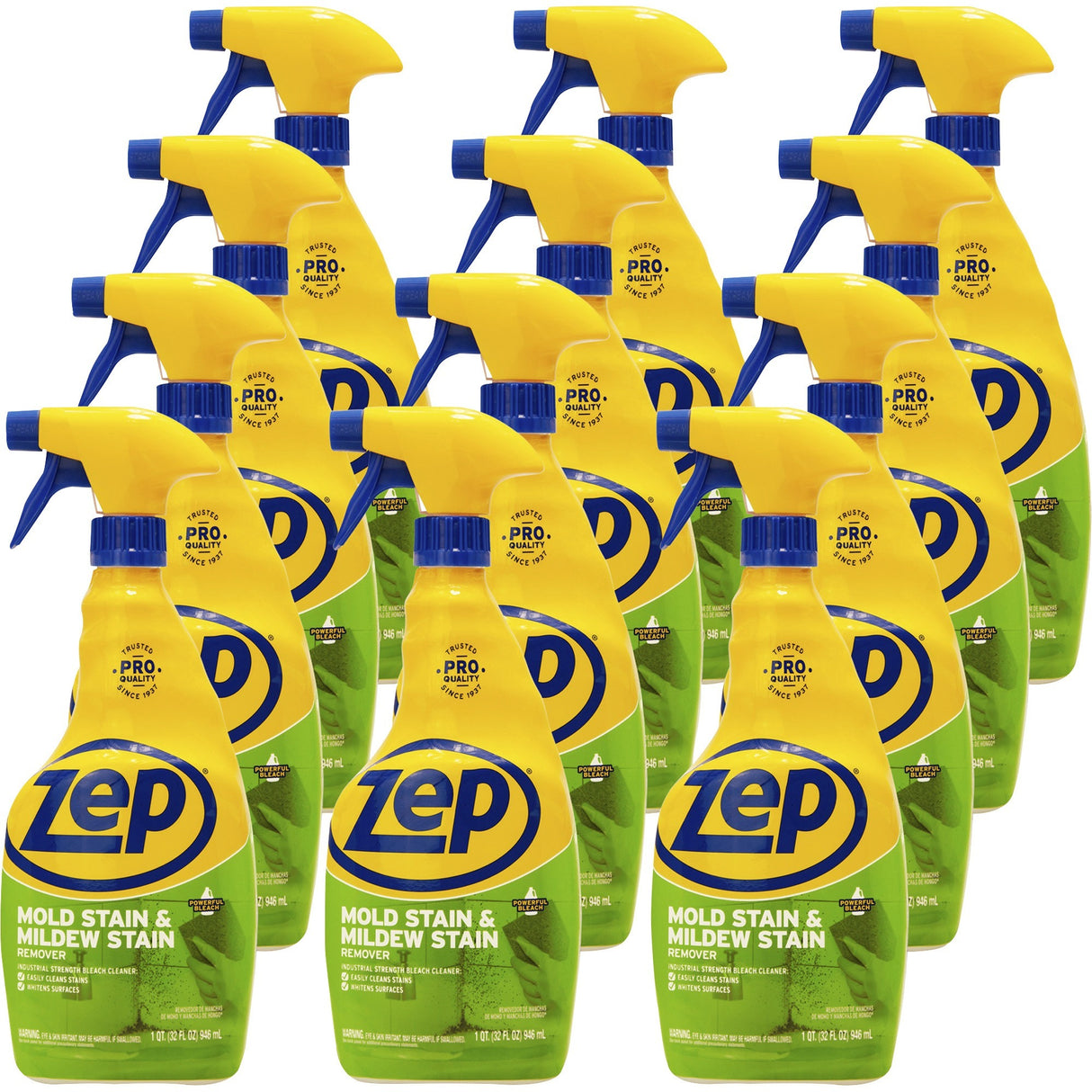 Zep Commercial Mold Stain and Mildew Stain Remover, 32 oz Spray Bottle, 12/Carton (ZUMILDEW32CT)