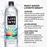Premium Purified Water, Ph Balanced with Electrolytes, 100% Recycled Plastic Bottles, 33.8 Fl Oz, 1L (Pack of 6)